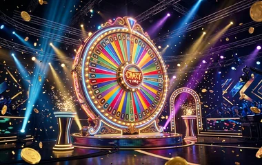 Crazy Time live money wheel with 54 segments and Top Slot multiplier