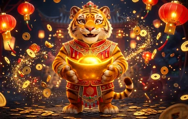 Fortune Tiger 3x3 mobile slot with 10x full-grid multiplier feature